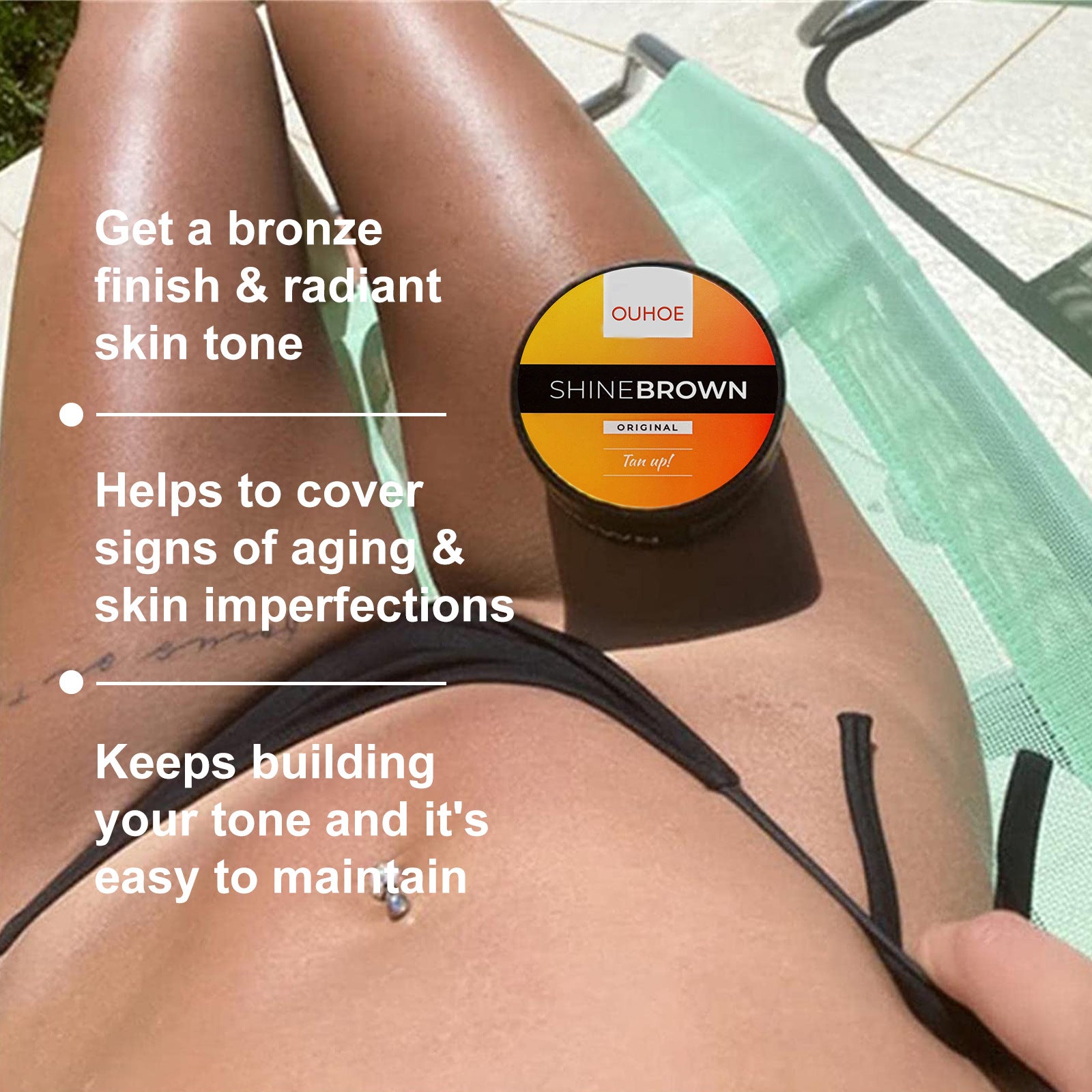 Intensiv brun-utan-sol gel – med aloe vera, återfuktande after sun och naturlig bronzer
